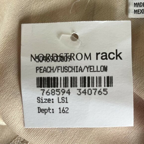 Nordstrom Spirit of Grace Midi Dress Large Pale Pink New Floral Sleeveless Summe - Picture 10 of 10